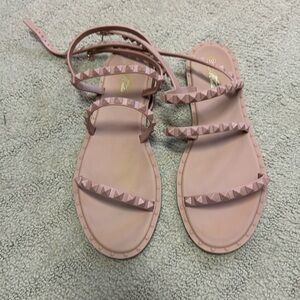Blush Studded Jelly Sandal